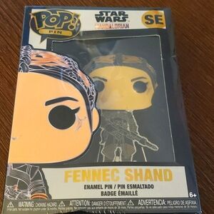 Funko Pop Pin Star Wars Mandalorian FENNEC SHAND SE 4 Inch Enamel Pin